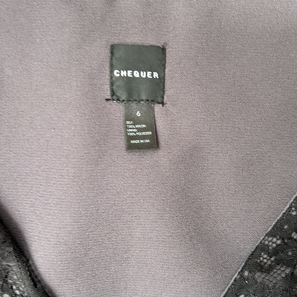 Chequer Black Lace Tulip Hem Dress - Picture 6 of 8